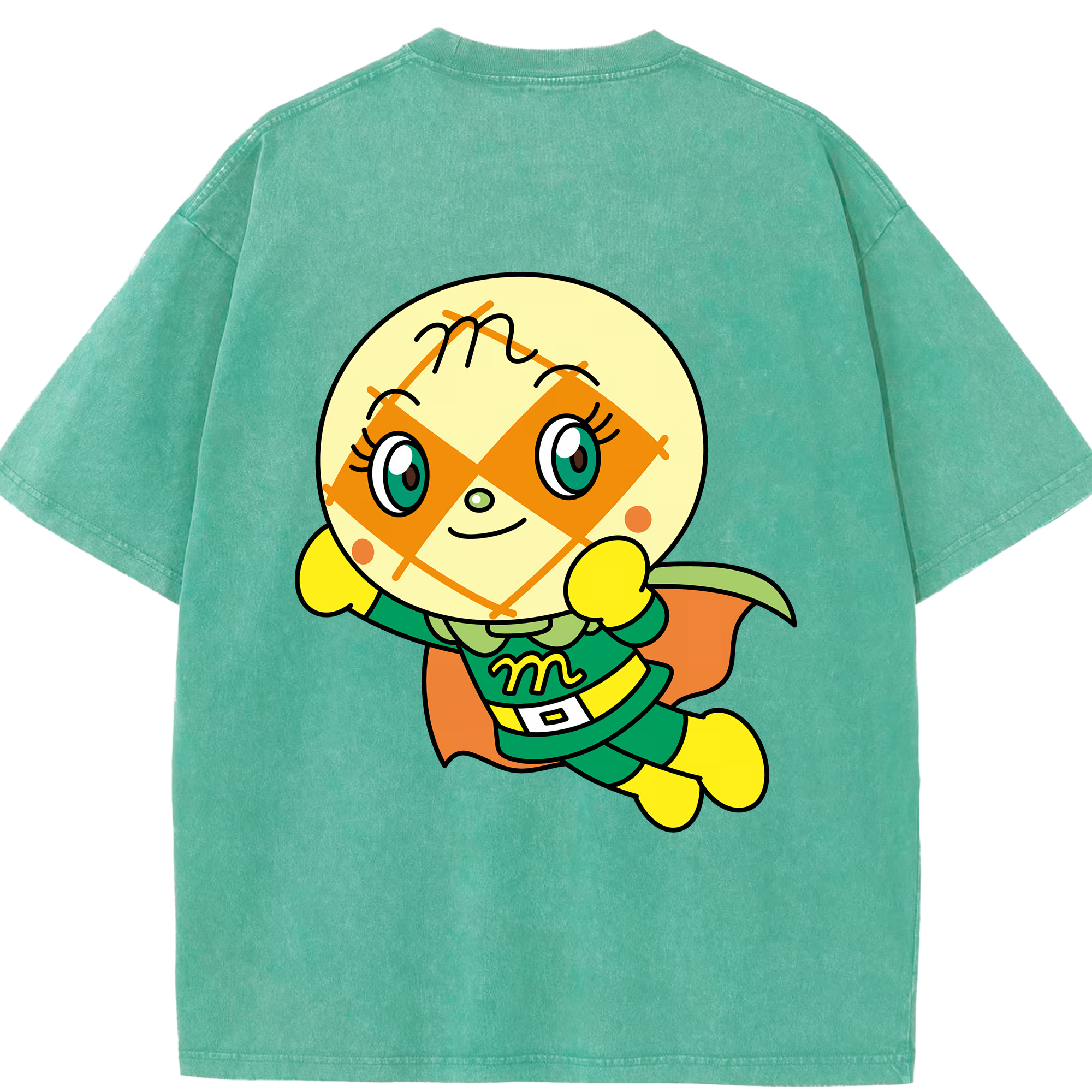 （画像用） アンパンマン Anpanman 綿100% ヴィンテージ風 半袖Tシャツ（背面プリント）
